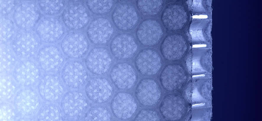 PP honeycomb with fleece